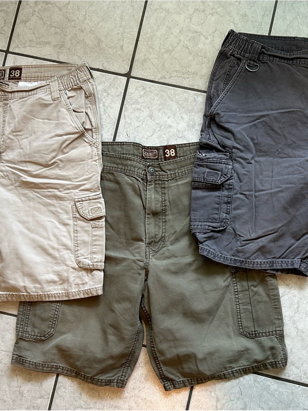 Men's Cargo Shorts - Olive, Khaki, Charcoal